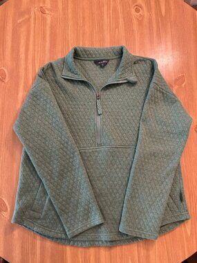 Eddie Bauer Seafoam Green Quilted Pullover Sweater | Textured | Like New | Cozy